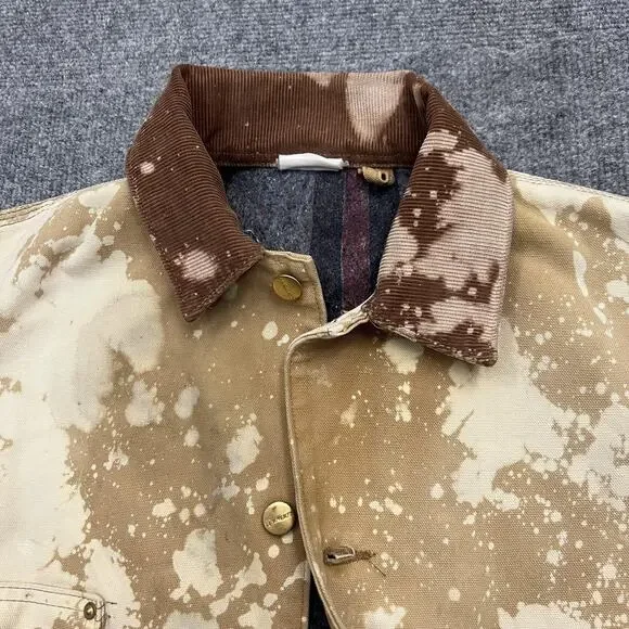 Vintage Carhartt Chore Jacket Mens Large Blanket Lined Canvas Workwear 90s - Picture 5 of 9